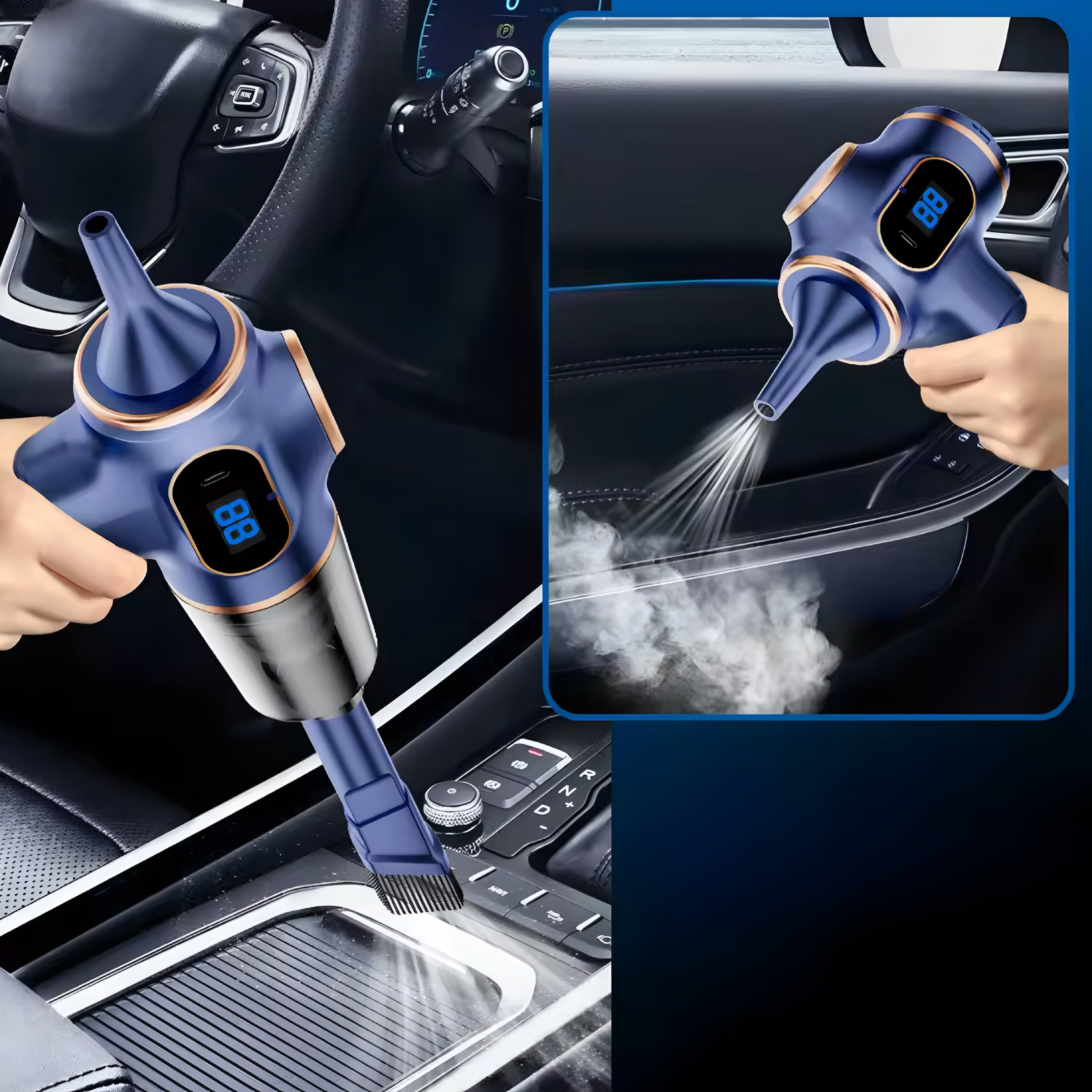 Aspirapolvere Portatile Senza Fili ABS – Potente Mini Aspiratore per Auto, Casa e Ufficio