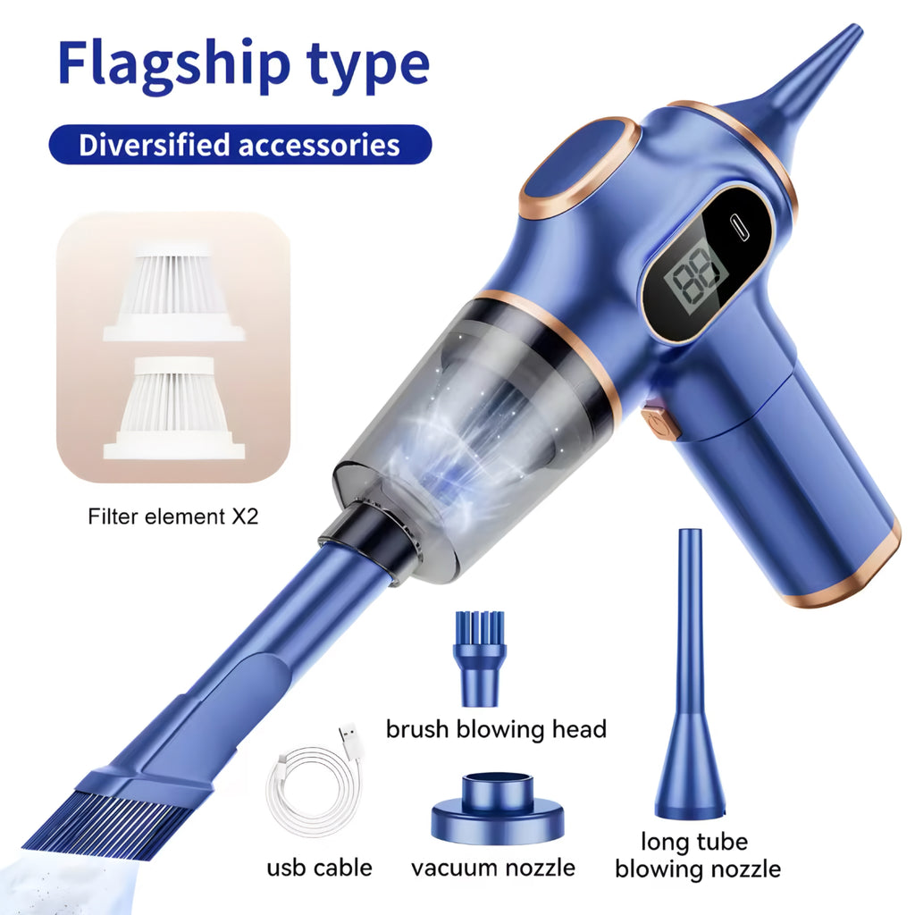 Aspirapolvere Portatile Senza Fili ABS – Potente Mini Aspiratore per Auto, Casa e Ufficio