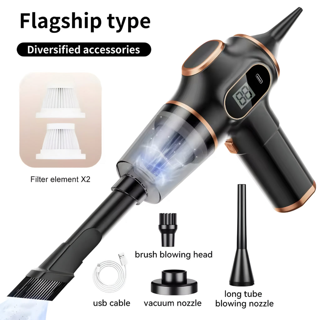 Aspirapolvere Portatile Senza Fili ABS – Potente Mini Aspiratore per Auto, Casa e Ufficio