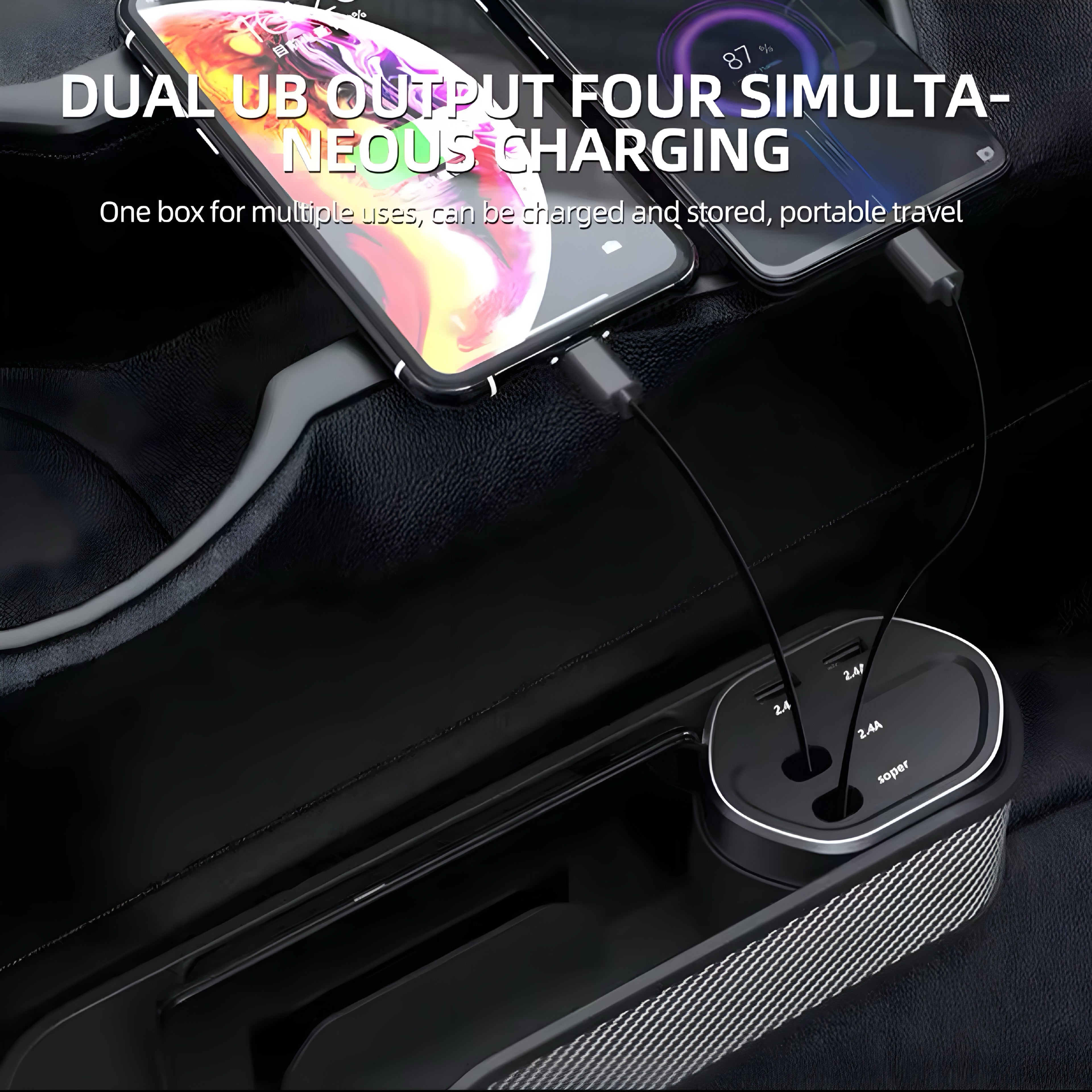 Organizer per Spazio tra Sedile e Console – Ordine e Ricarica in Auto