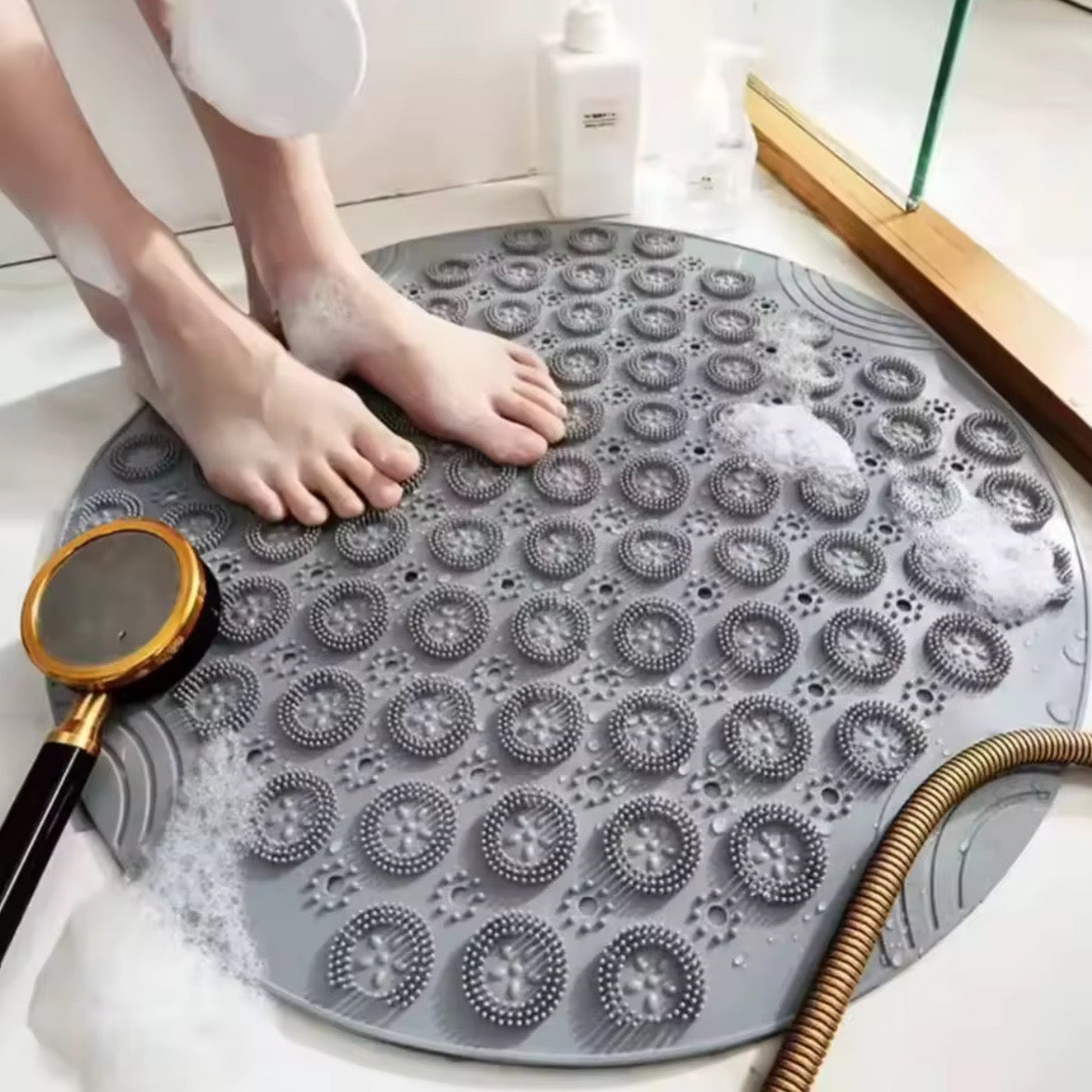 Tappetino da Doccia Anti-Scivolo con Massaggio Piedi