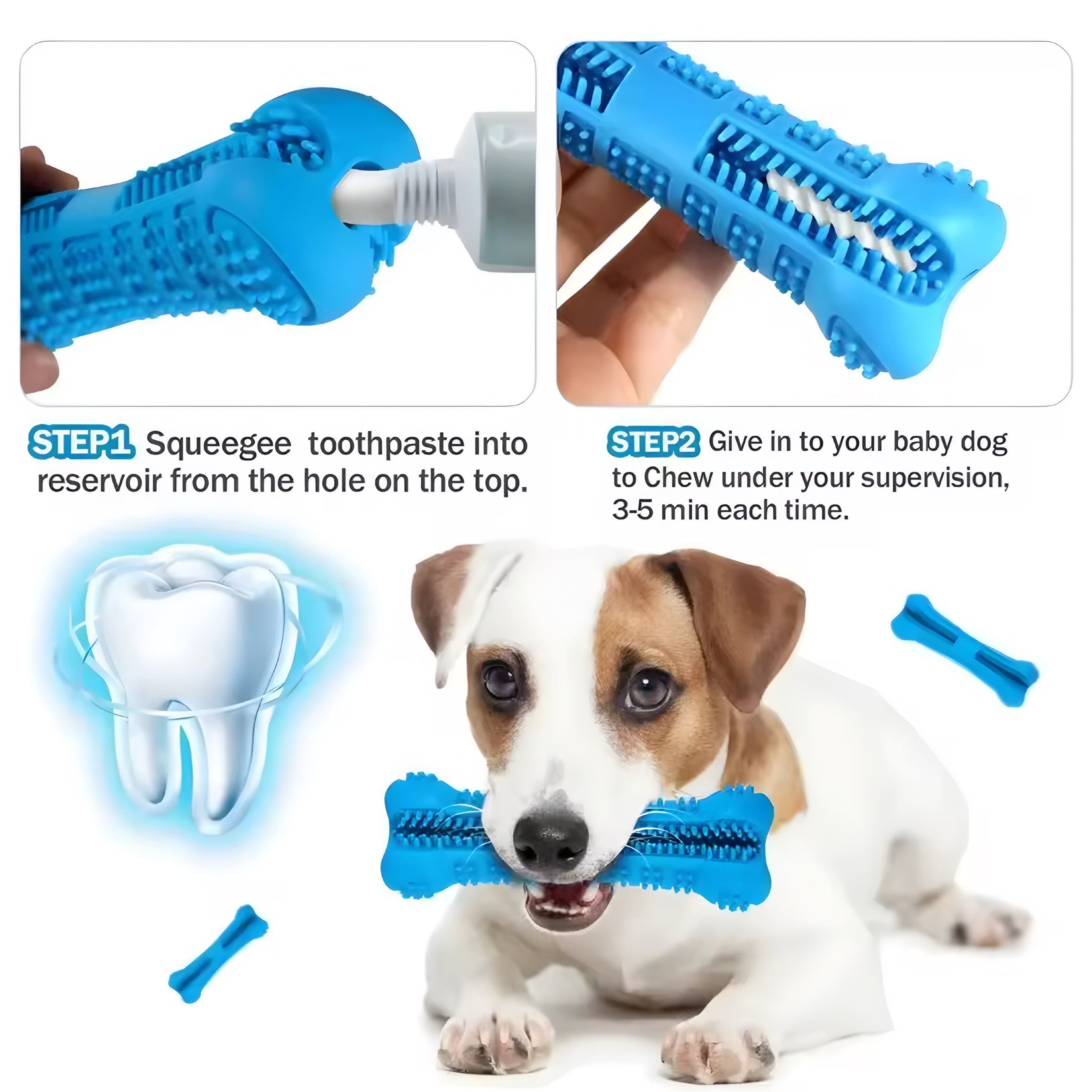 Spazzolino da Masticare 360° per Cani – Pulizia Dentale Divertente e Sicura