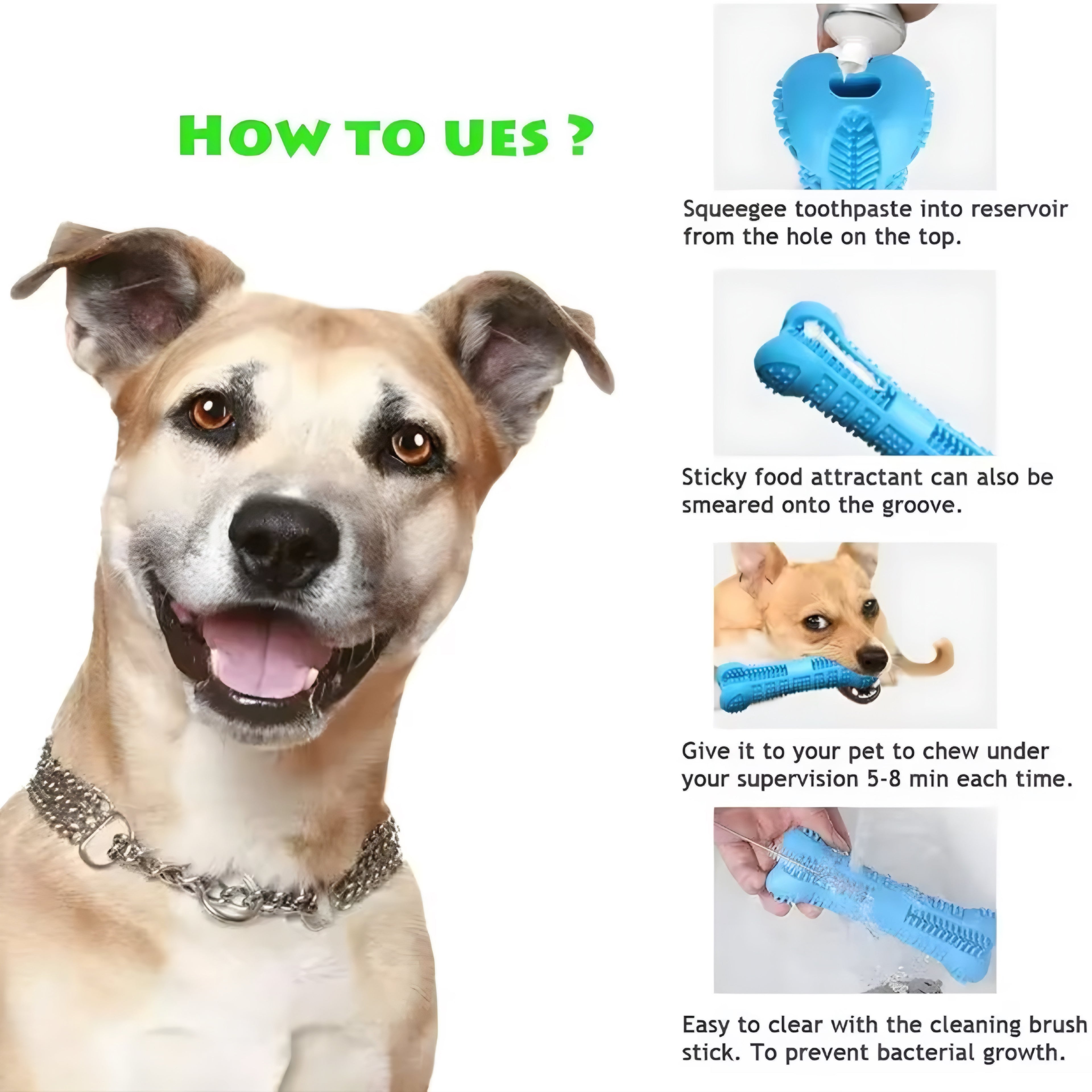 Spazzolino da Masticare 360° per Cani – Pulizia Dentale Divertente e Sicura